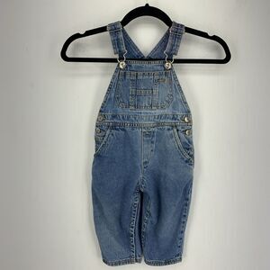 Vintage Gymboree Toddler XS Jean Overalls Diaper Snaps‎ Rainbow Colorful Tag Y2K